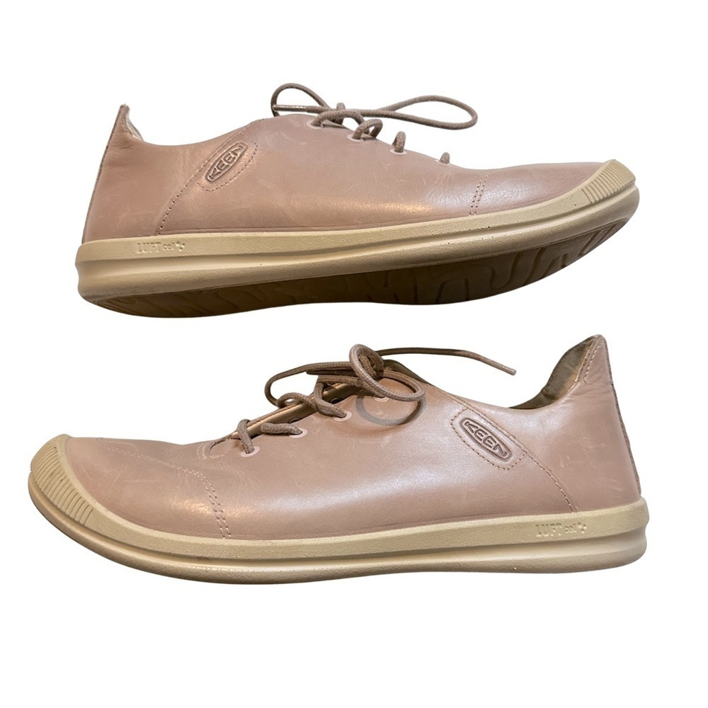 KEEN Women's Lorelai II Leather Sneaker Tan/Brick Dust Size 9